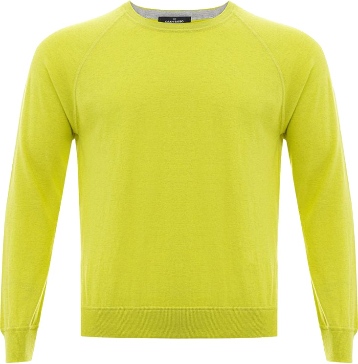 Gran Sasso Yellow Cotton Sweatshirt Geel