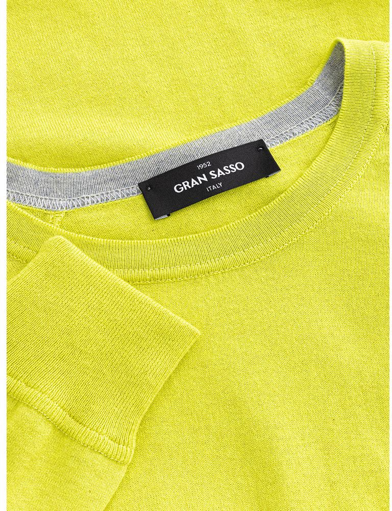 Gran Sasso Yellow Cotton Sweatshirt Geel
