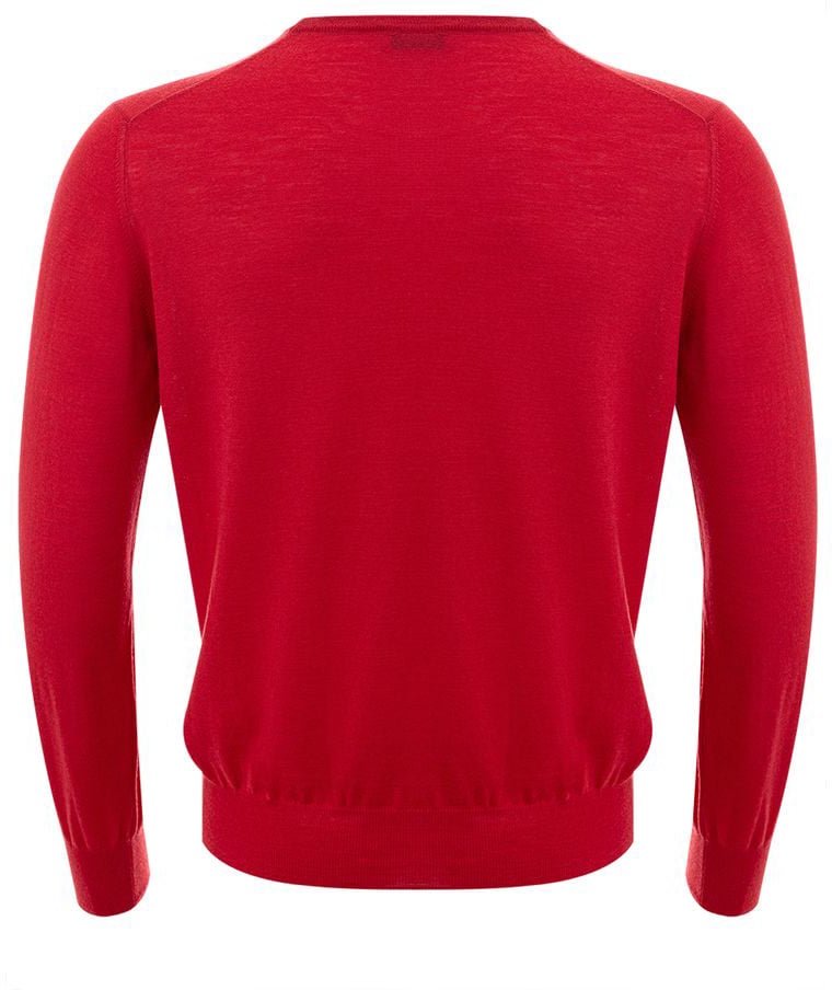 Gran Sasso Red Wool Sweatshirt Rood