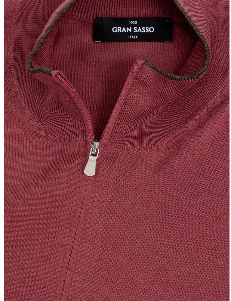 Gran Sasso Red Silk T-Shirt Rood
