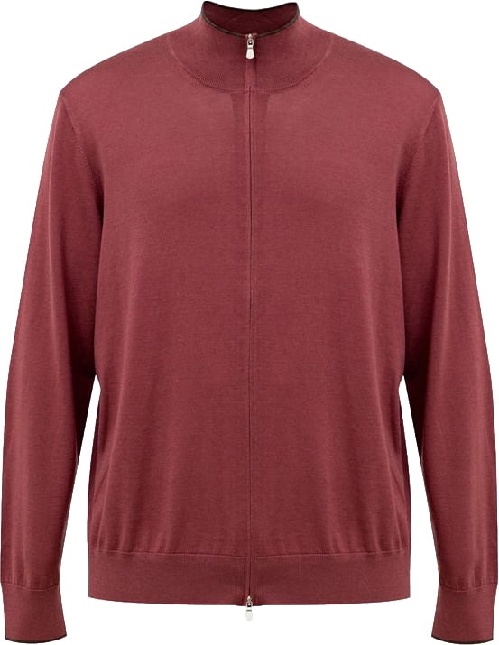 Gran Sasso Red Silk T-Shirt Rood