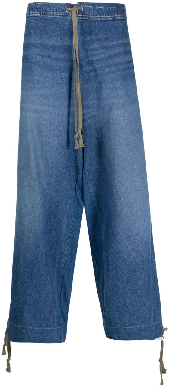 Greg Lauren Jeans Denim Scuro Blauw