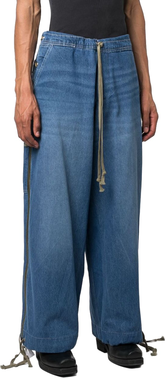 Greg Lauren Jeans Denim Scuro Blauw