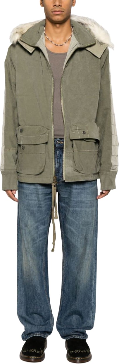 Greg Lauren Coats Beige Lime