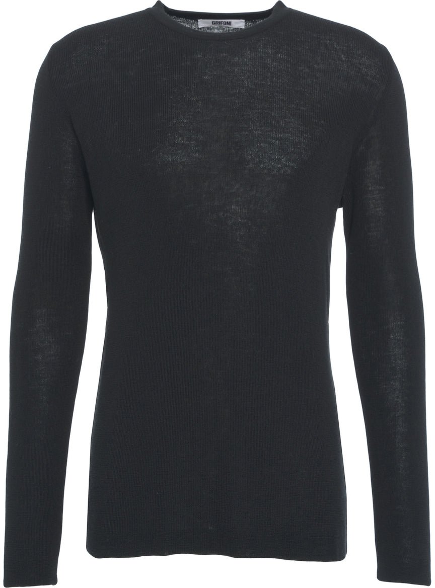 Grifoni Wool sweater Zwart
