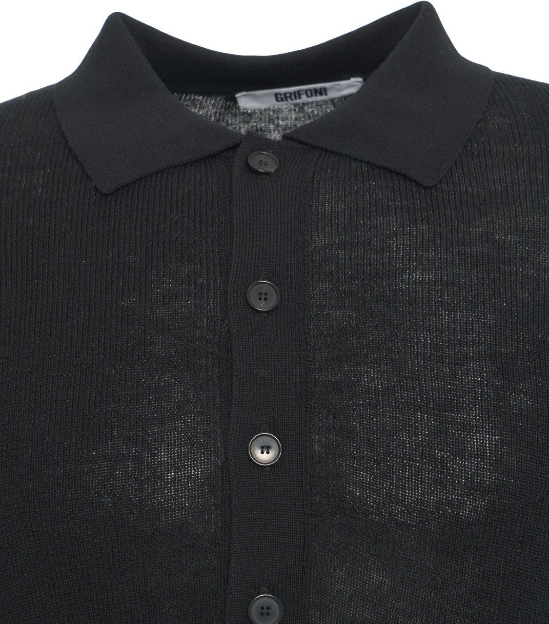 Grifoni Sweater with polo collar Zwart