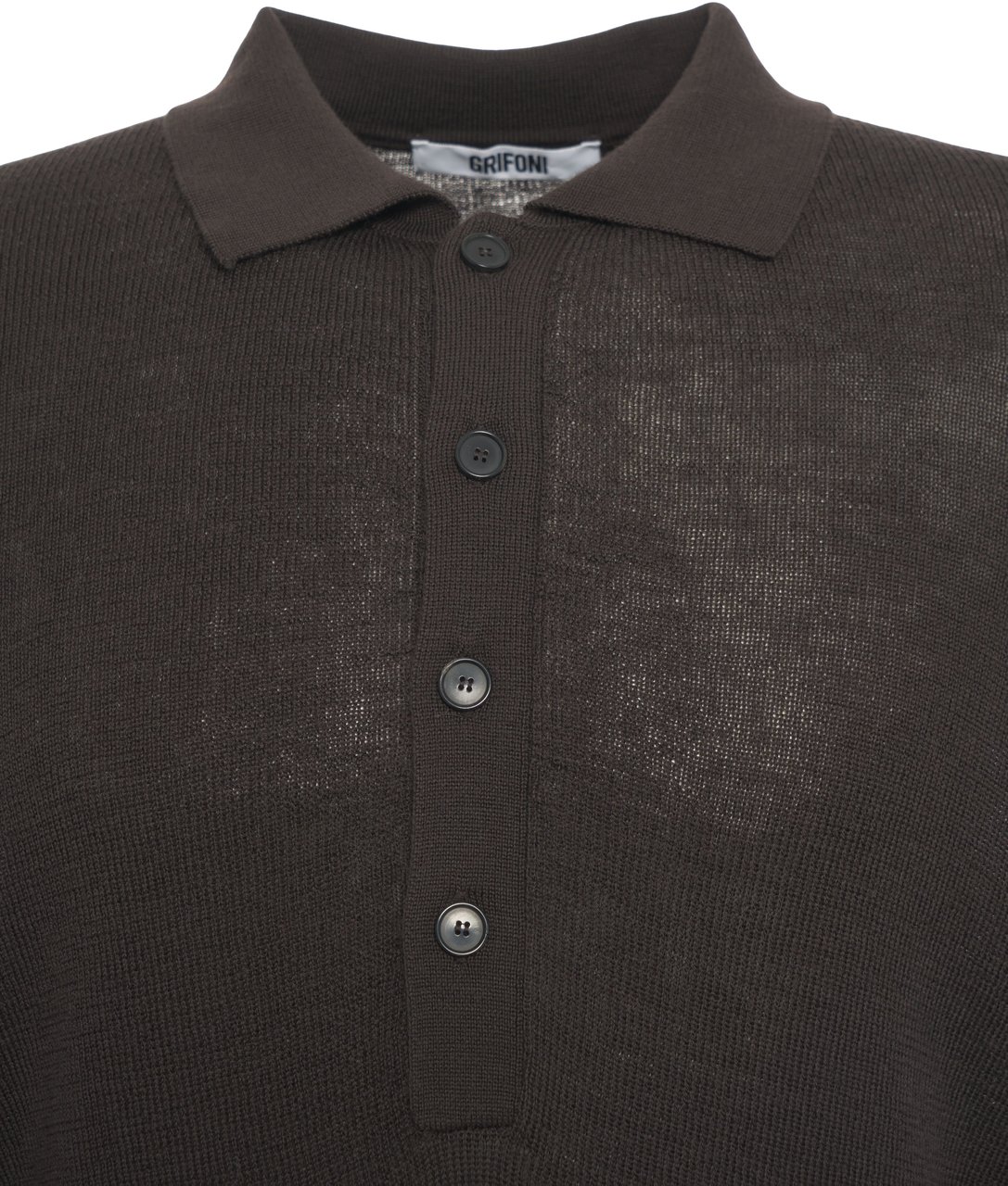 Grifoni Sweater with polo collar Bruin
