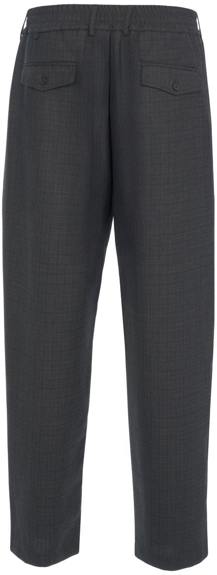 Grifoni Pants with check pattern Grijs