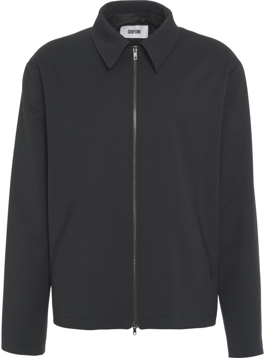 Grifoni Overshirt with zipper Zwart