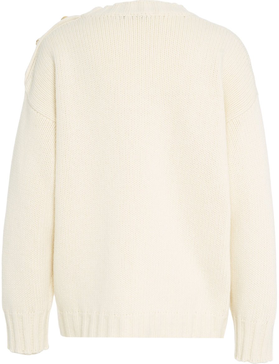 Grifoni Sweater with decorative buttons Wit