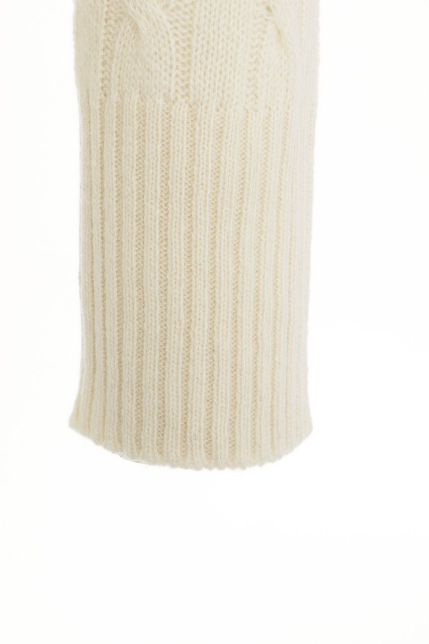 Grifoni Sweater with cable knit pattern Wit
