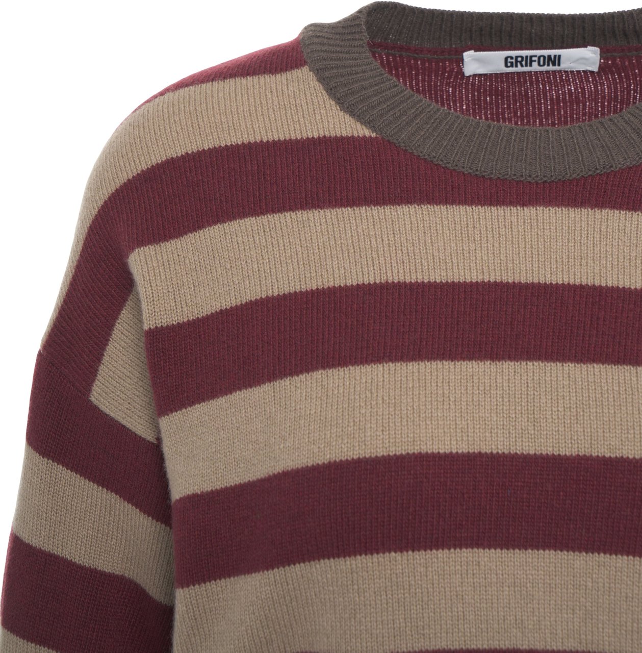 Grifoni Striped sweater Beige