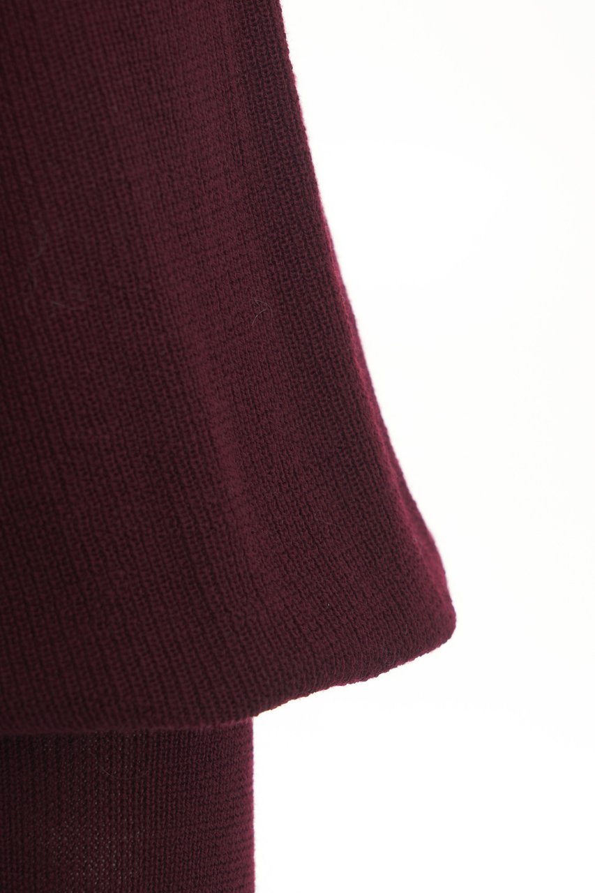 Grifoni Ribbed cardigan Rood