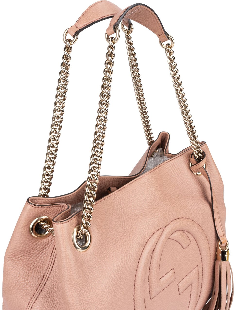 Gucci Gucci Leather Soho Chain Tote Shoulder Bag Rood