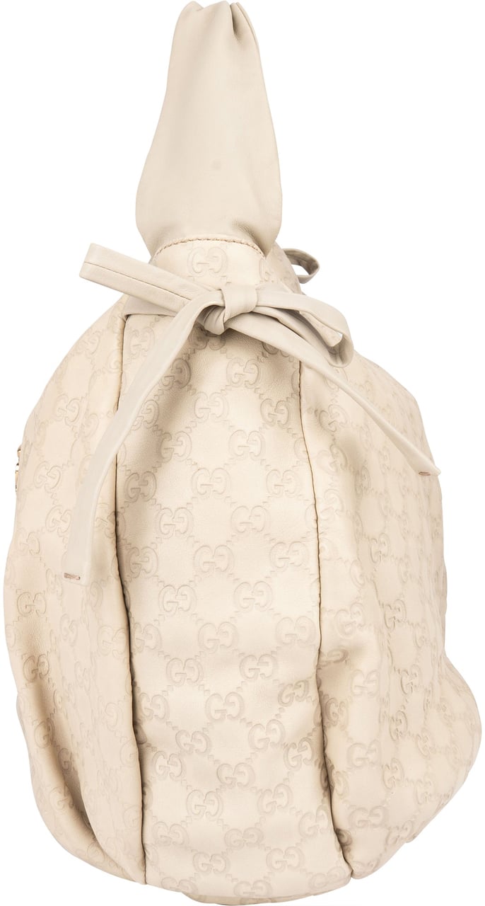 Gucci Gucci Leather GG Monogram Guccissima Hysteria Handbag Beige