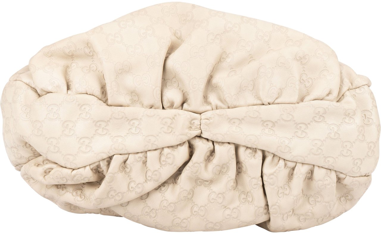 Gucci Gucci Leather GG Monogram Guccissima Hysteria Handbag Beige