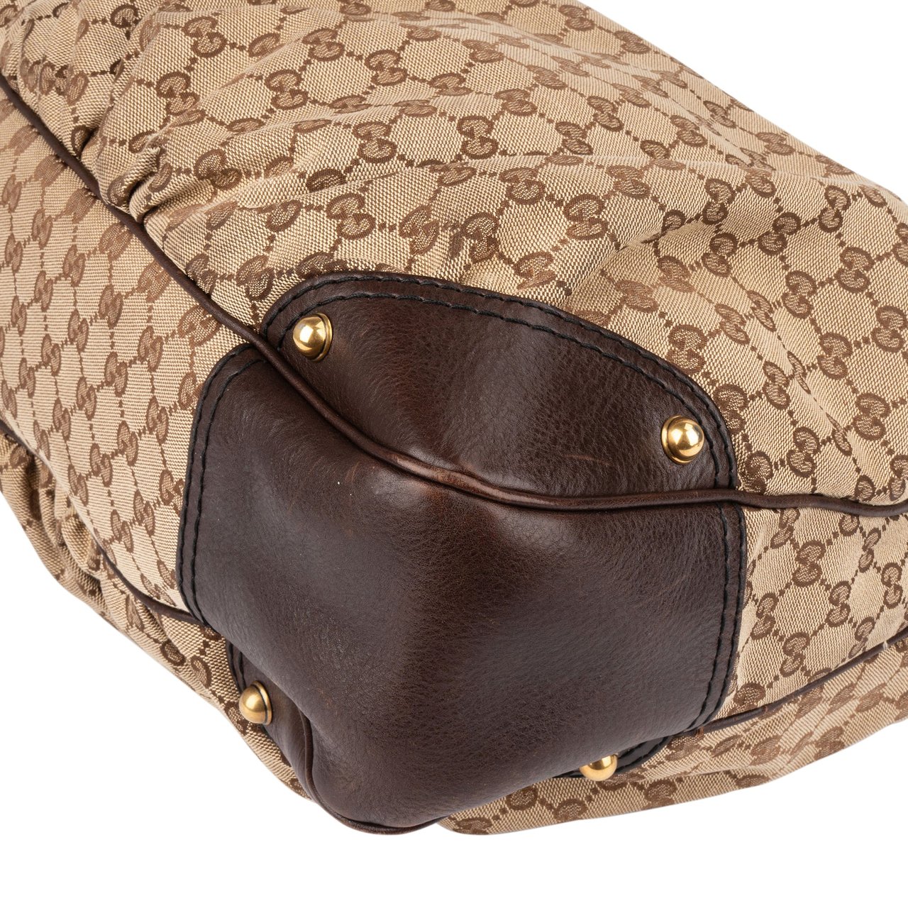 Gucci Gucci Canvas GG Monogram Hysteria Hobo Shoulder Bag Beige