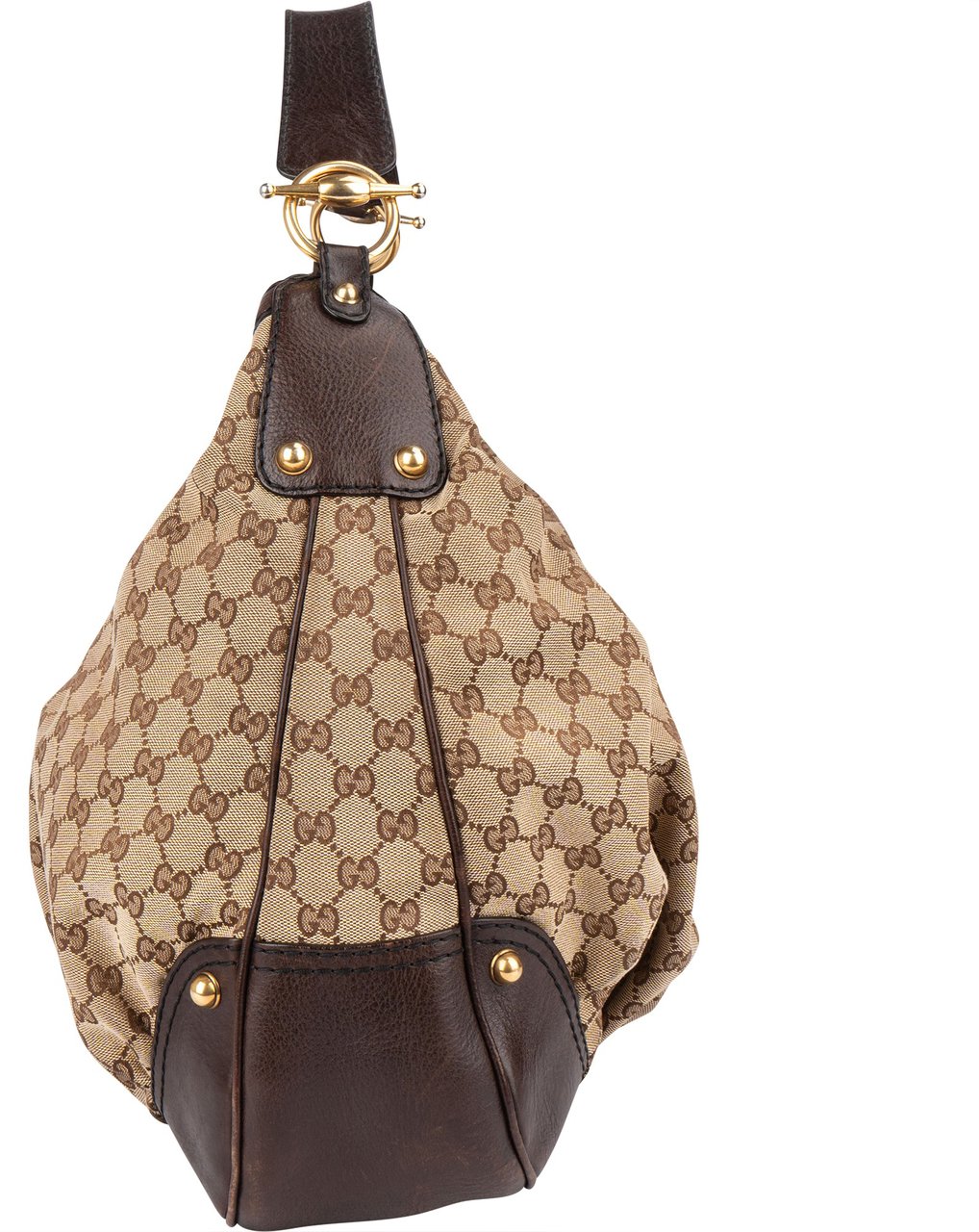 Gucci Gucci Canvas GG Monogram Hysteria Hobo Shoulder Bag Beige