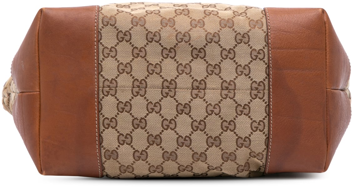 Gucci Large GG Canvas GG Charm Tote Bruin