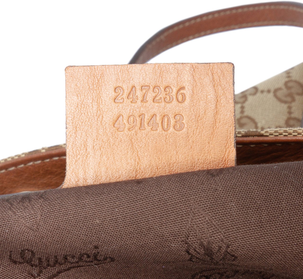 Gucci Large GG Canvas GG Charm Tote Bruin