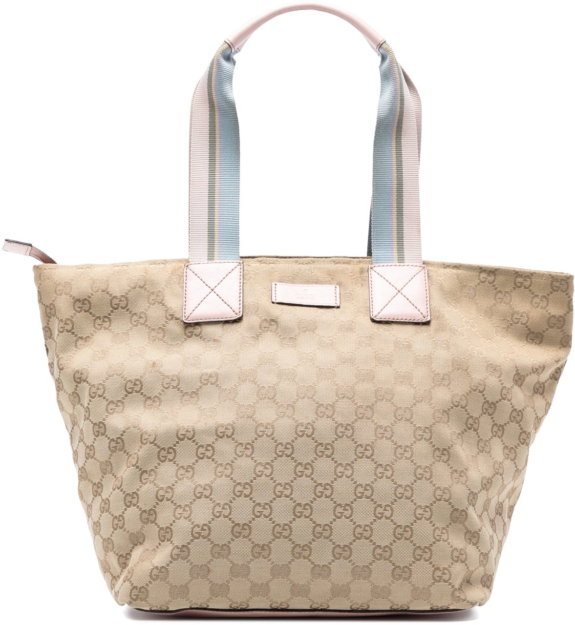 Gucci GG Canvas Web Tote Bruin