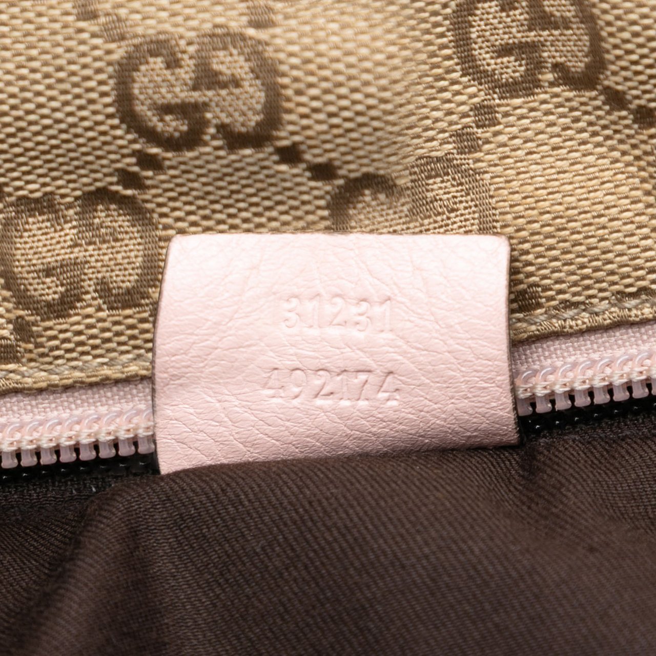 Gucci GG Canvas Web Tote Bruin