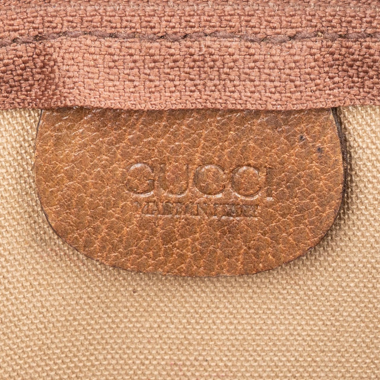 Gucci Gucci Monogram Supreme Canvas Pouch Beige