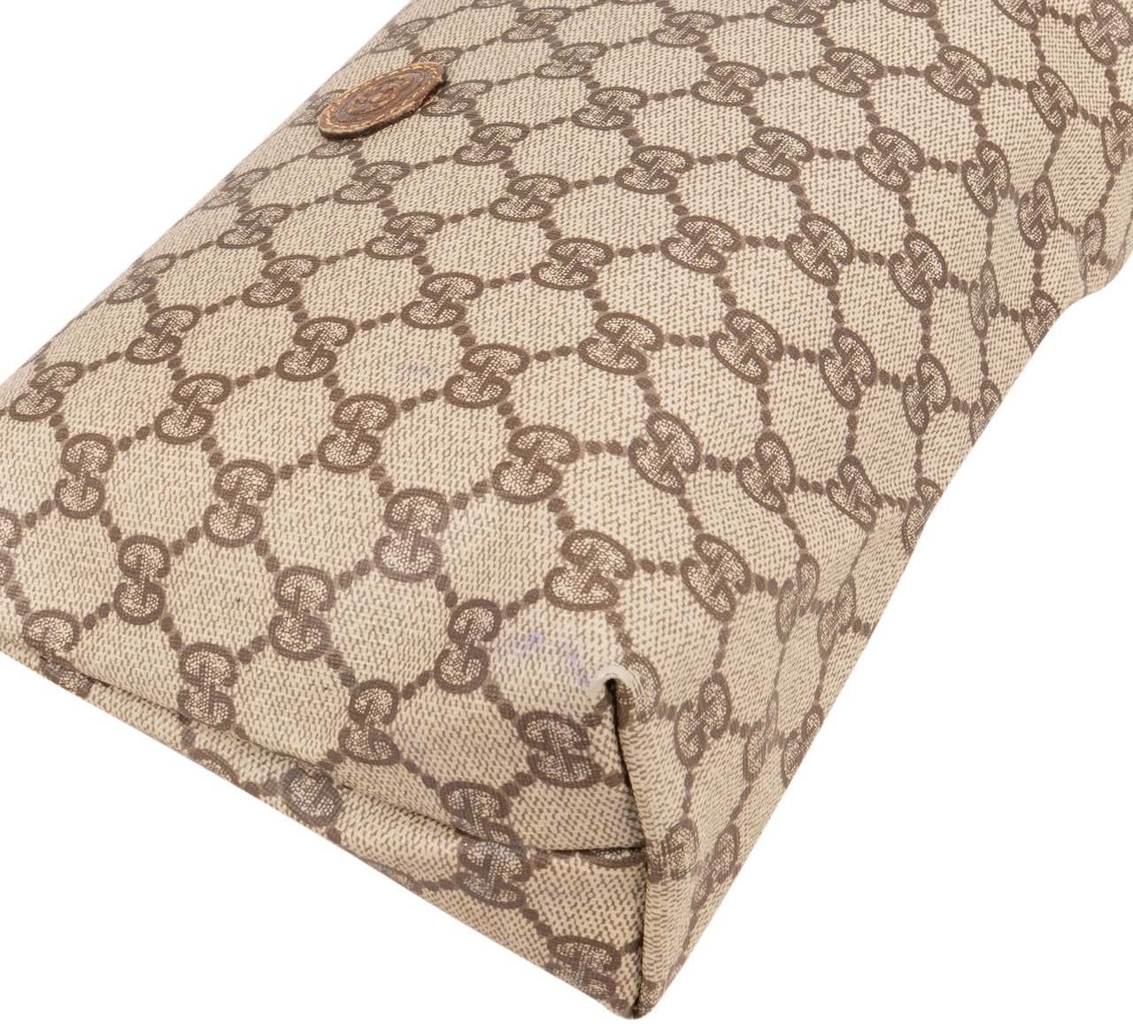 Gucci Gucci Monogram Supreme Canvas Pouch Beige