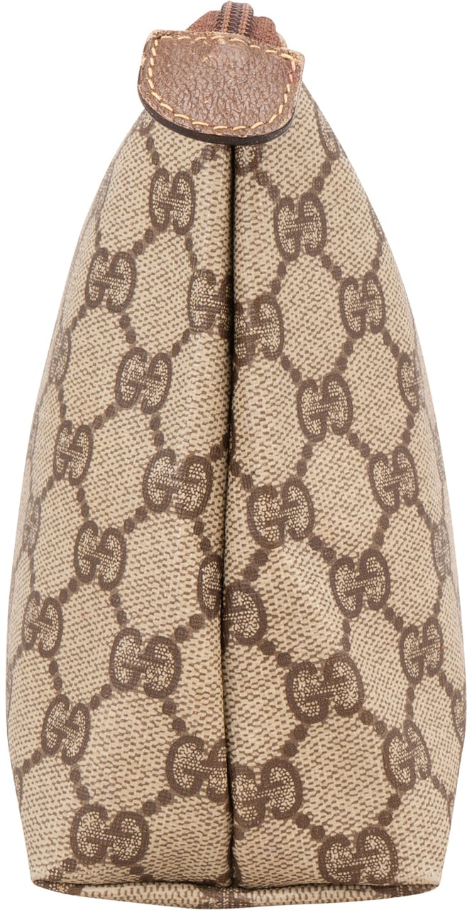 Gucci Gucci Monogram Supreme Canvas Pouch Beige