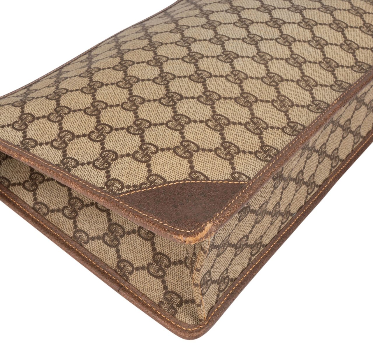 Gucci Gucci GG Monogram Vintage Supreme Clutch Bruin