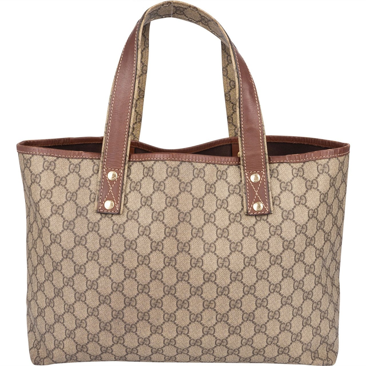 Gucci Gucci Monogram GG Canvas Sherry Line Handbag Beige