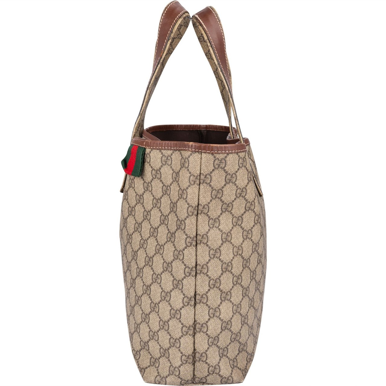 Gucci Gucci Monogram GG Canvas Sherry Line Handbag Beige