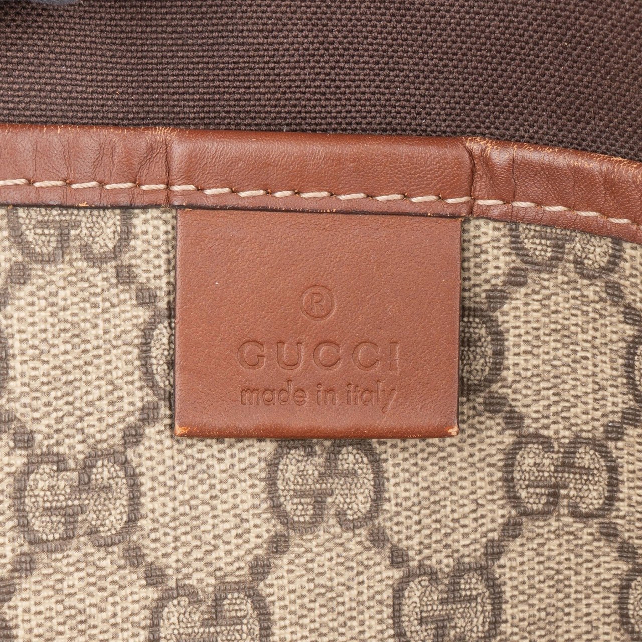 Gucci Gucci Monogram GG Canvas Sherry Line Handbag Beige