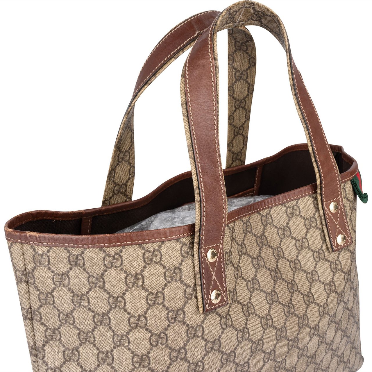 Gucci Gucci Monogram GG Canvas Sherry Line Handbag Beige