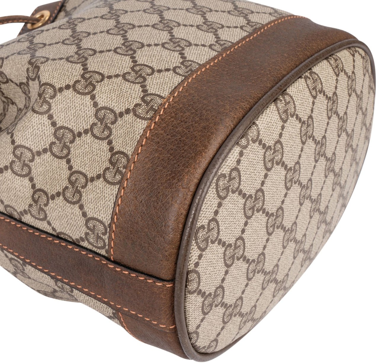 Gucci Gucci Monogram GG Supreme Vintage Bucket Crossbody Bag Beige