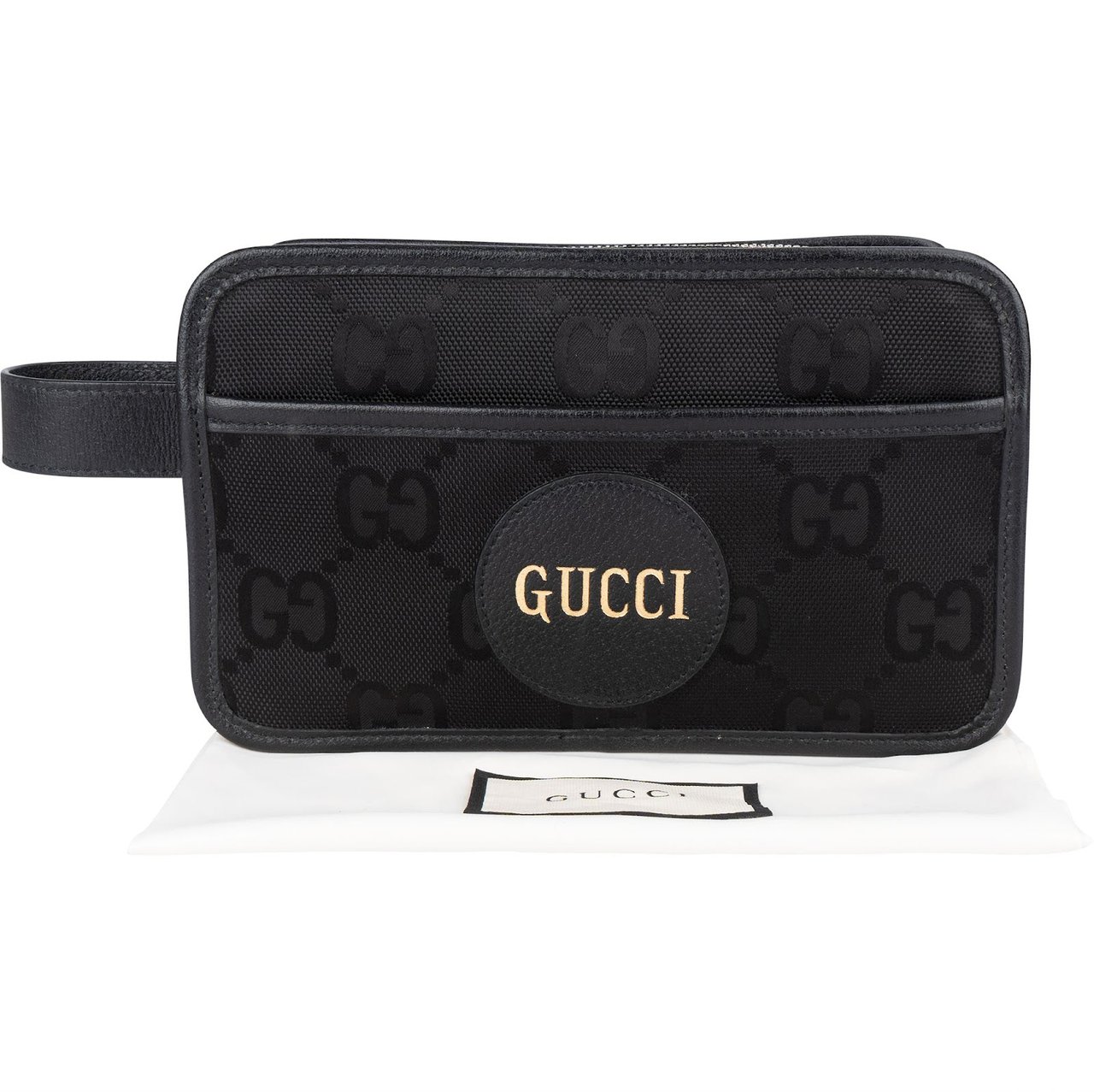 Gucci Gucci Monogram GG Canvas Toiletry Pouch Zwart