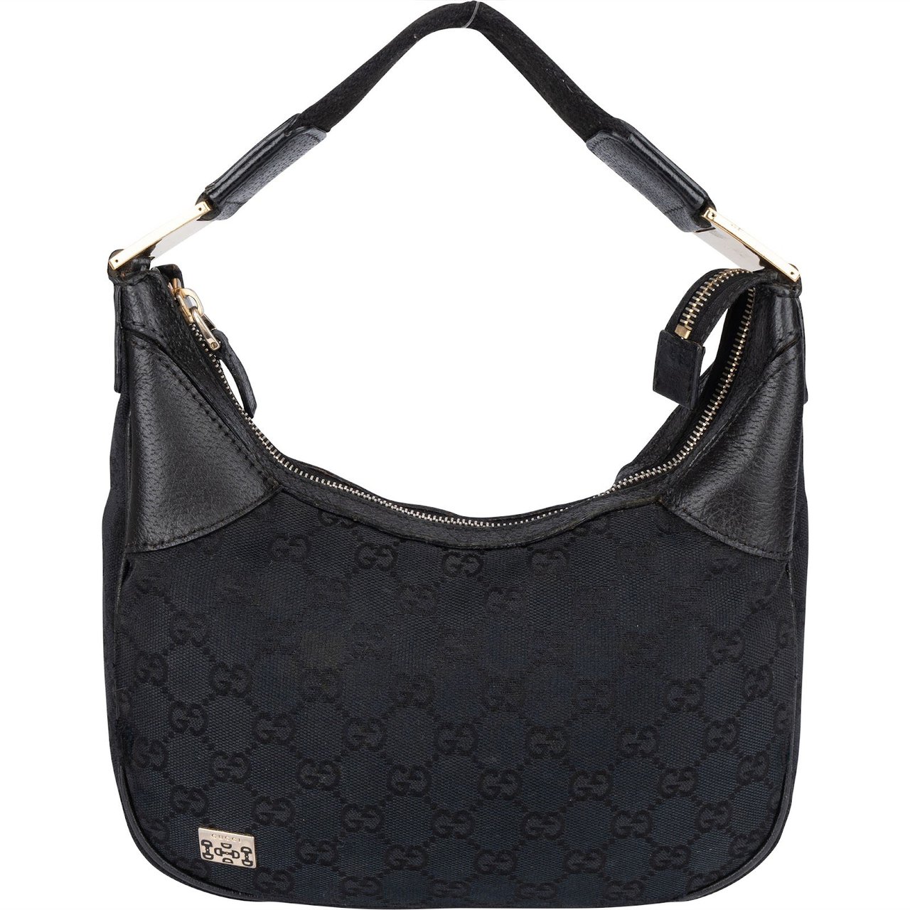 Gucci Monogram GG Canvas Abbey Shoulder Bag Zwart
