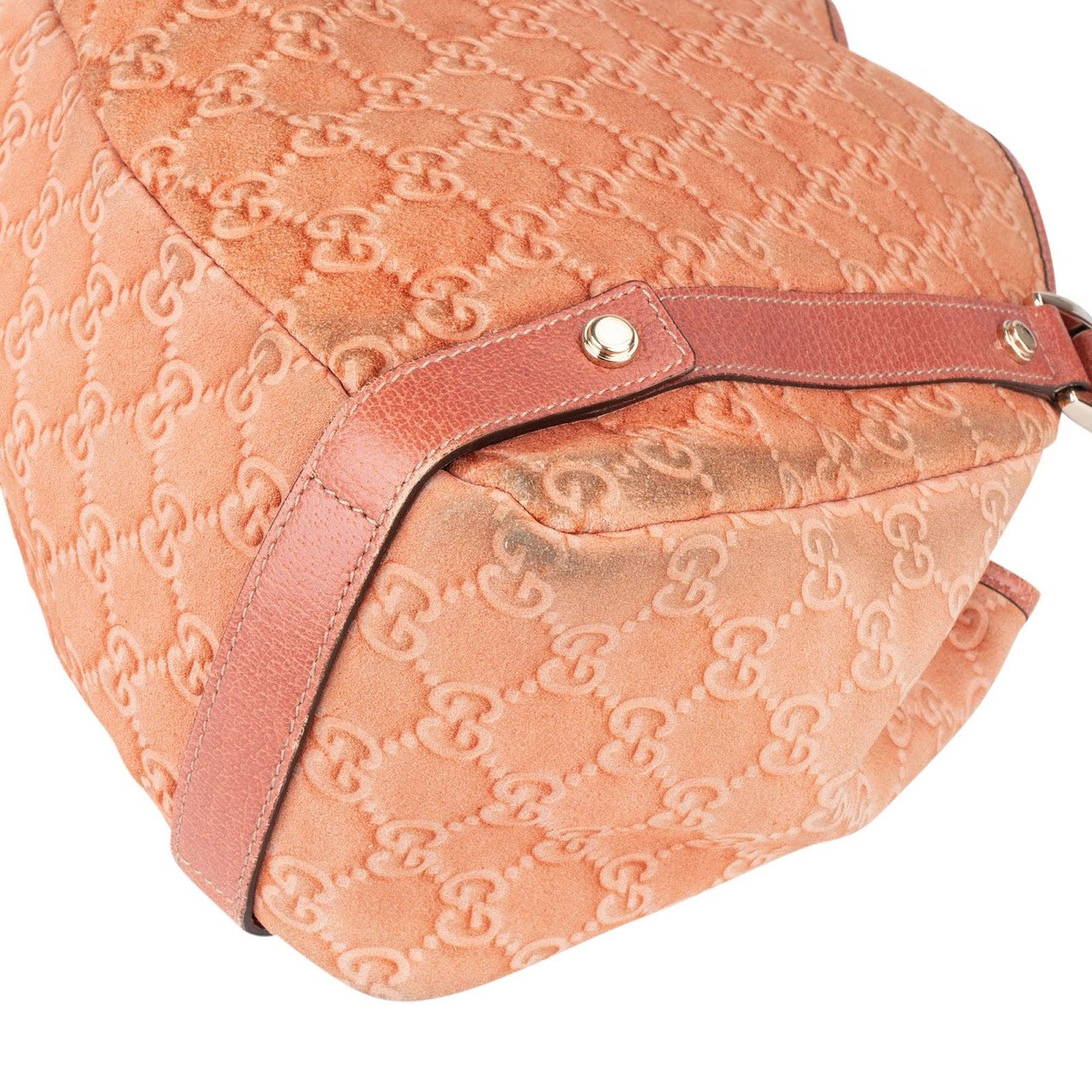 Gucci Gucci Guccissima Suede Abbey D-Ring Hobo Shoulder Bag Oranje