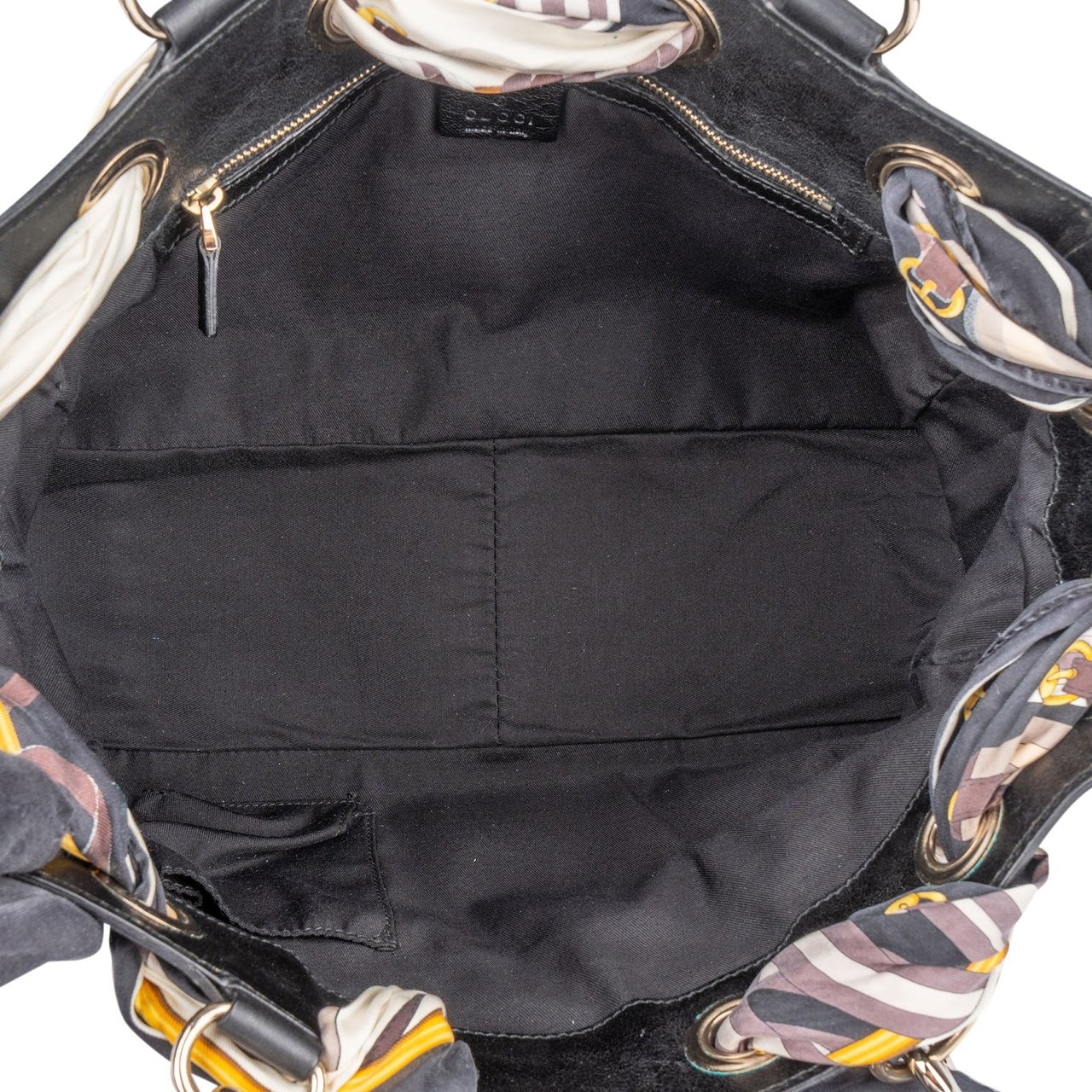 Gucci Gucci Monogram GG Canvas Positano Tote Handbag Zwart