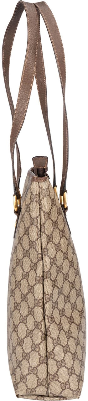 Gucci Gucci Monogram Vintage GG Supreme Tote Shoulder Bag Beige