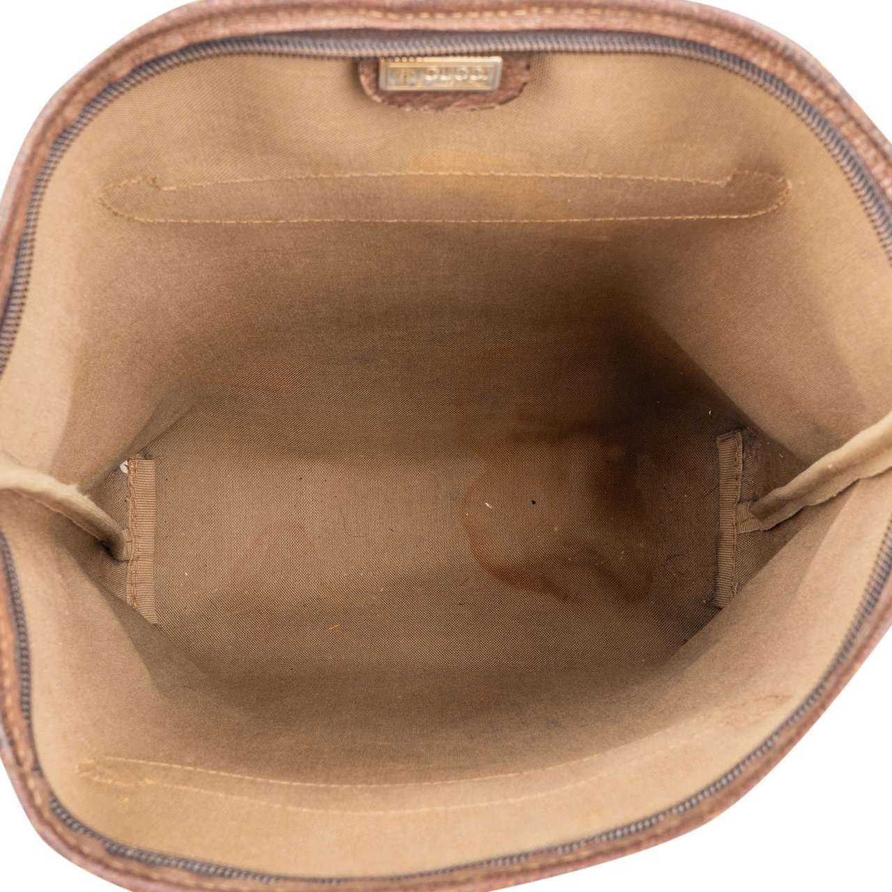 Gucci Gucci Monogram Vintage GG Supreme Tote Shoulder Bag Beige