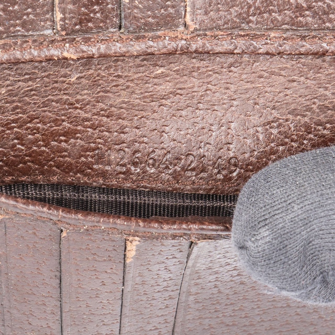 Gucci Gucci Monogram GG Canvas French Flap Wallet Bruin