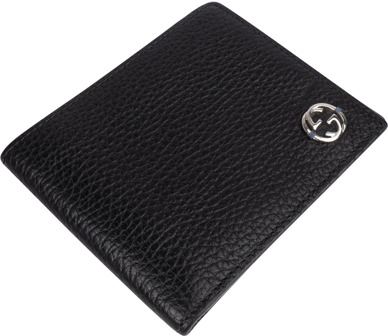 Gucci GG Emblem Leather Wallet Zwart