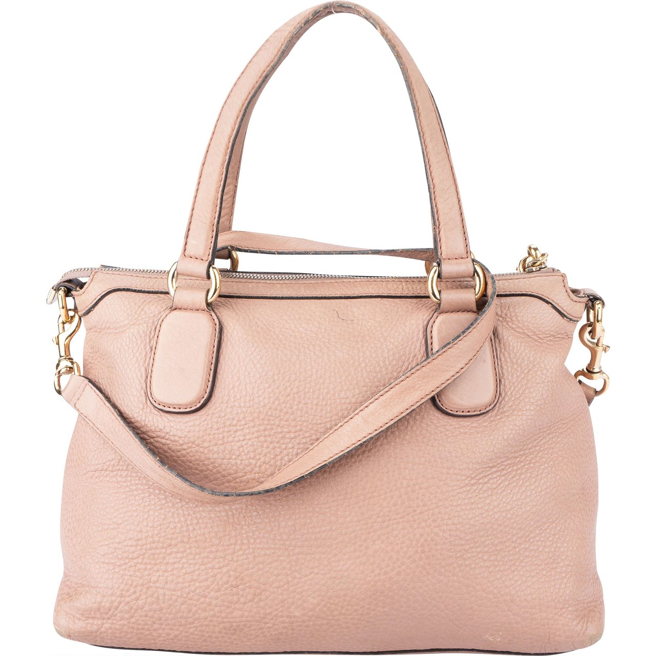 Gucci Gucci Pink Leather Soho Handbag Roze
