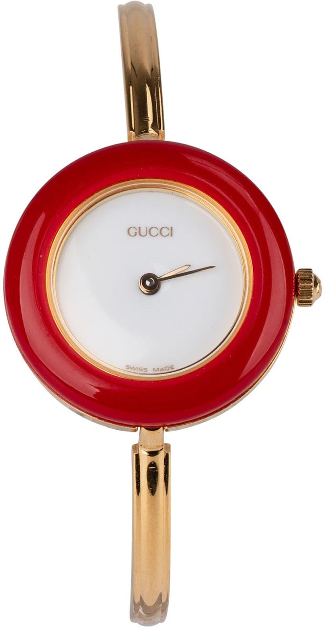 Gucci Gucci Gold Tone Change Bezel 11/12.2 Women Watch Rood