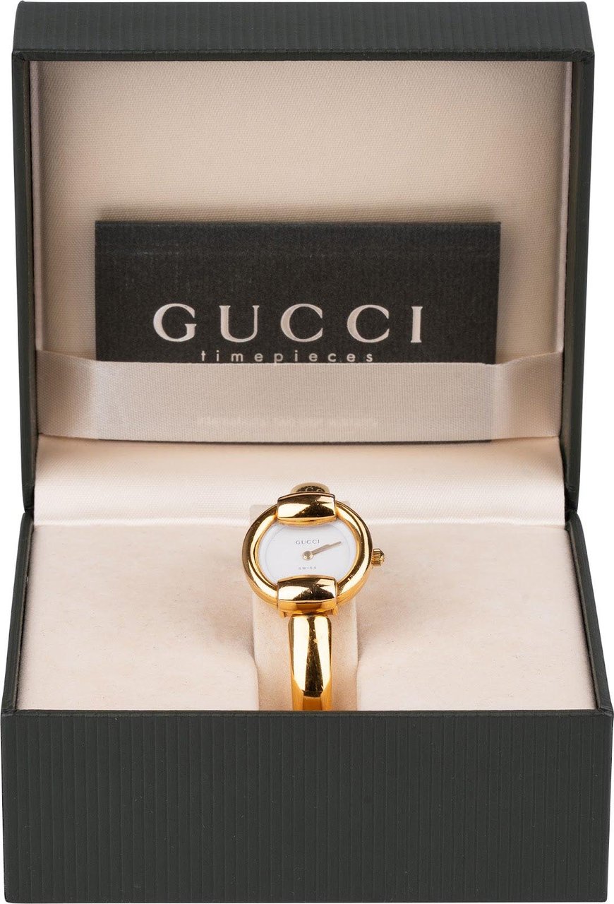 Gucci Gucci Gold Tone Bangle 1400L Women Watch Goud