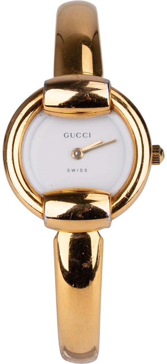 Gucci Gucci Gold Tone Bangle 1400L Women Watch Goud