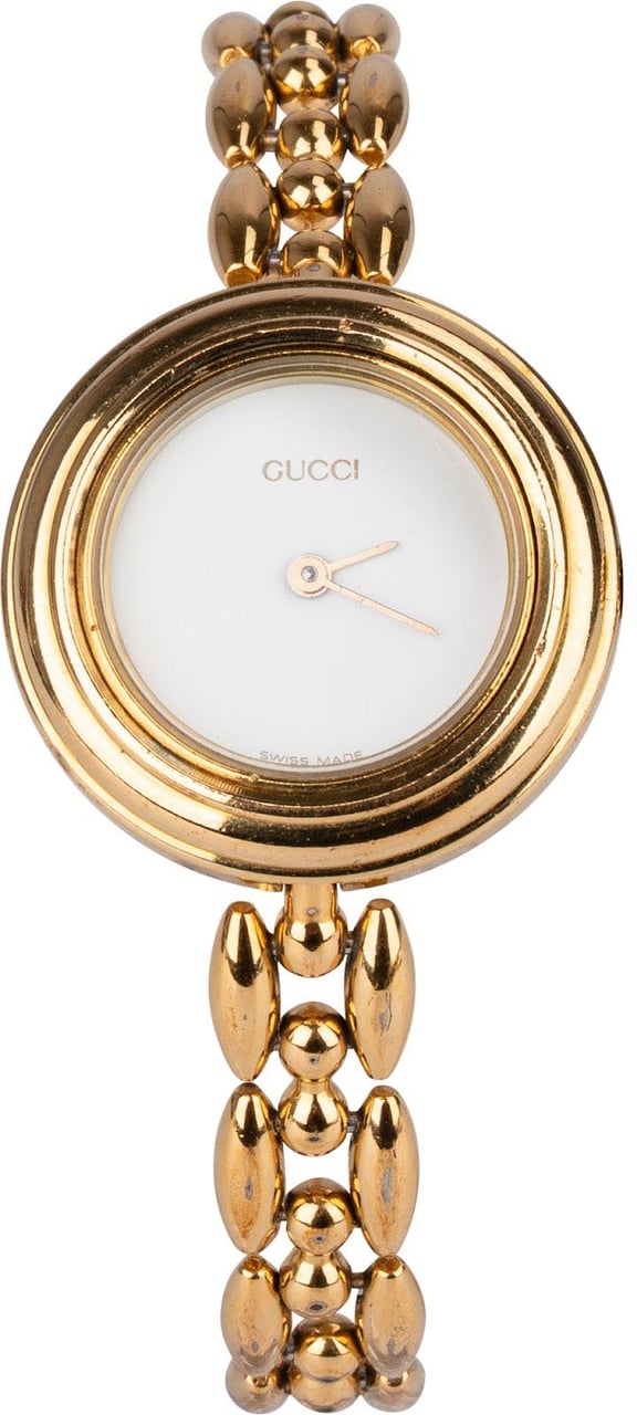 Gucci Gucci Gold Tone Change Bezel 11/12.2 Women Watch Goud