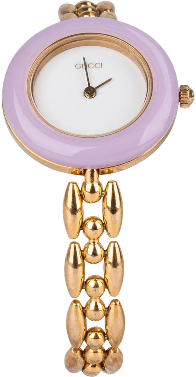 Gucci Gucci Gold Tone Change Bezel 11/12.2 Women Watch Goud