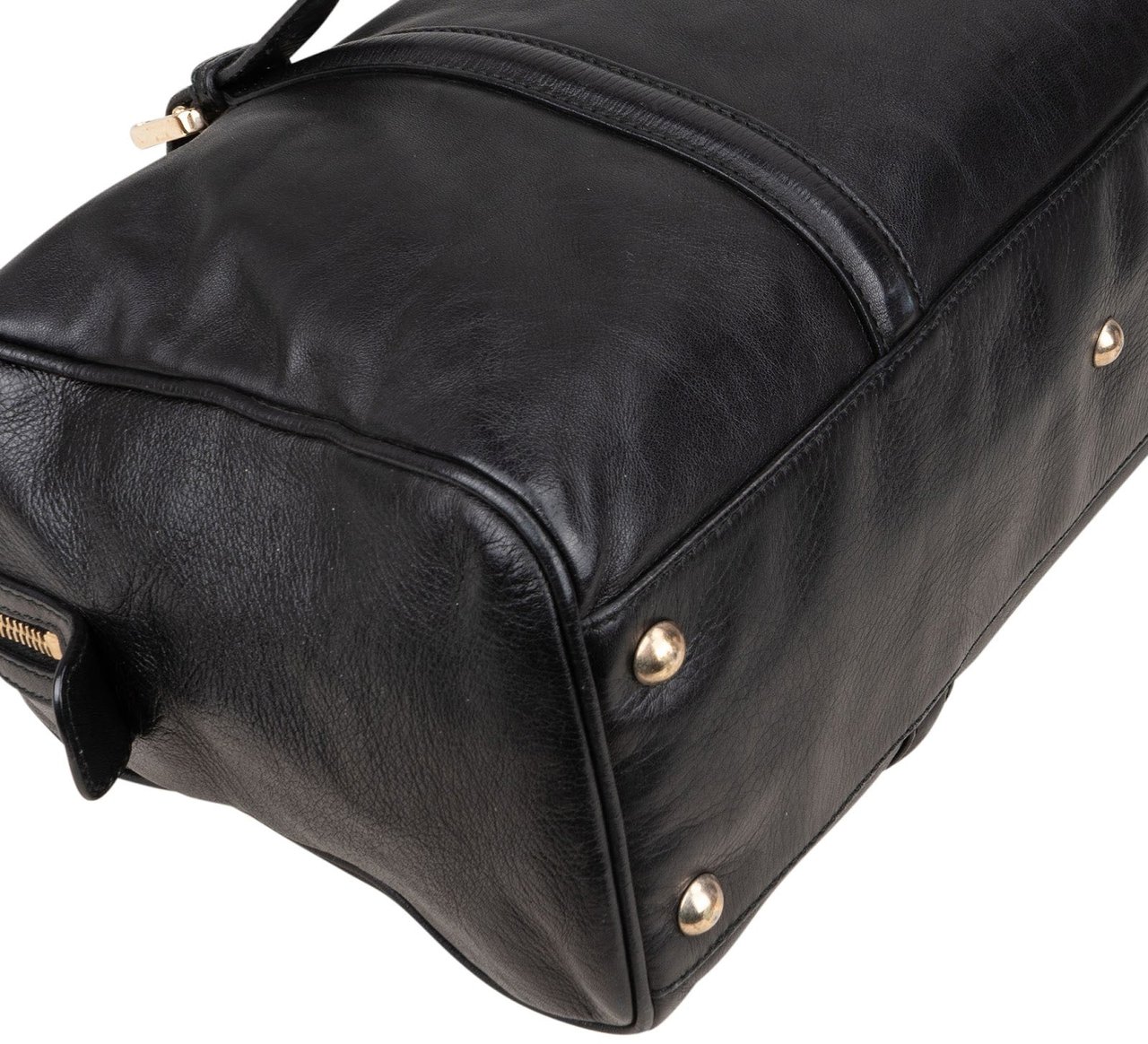 Gucci Leather Britt Boston Bag Handbag Zwart